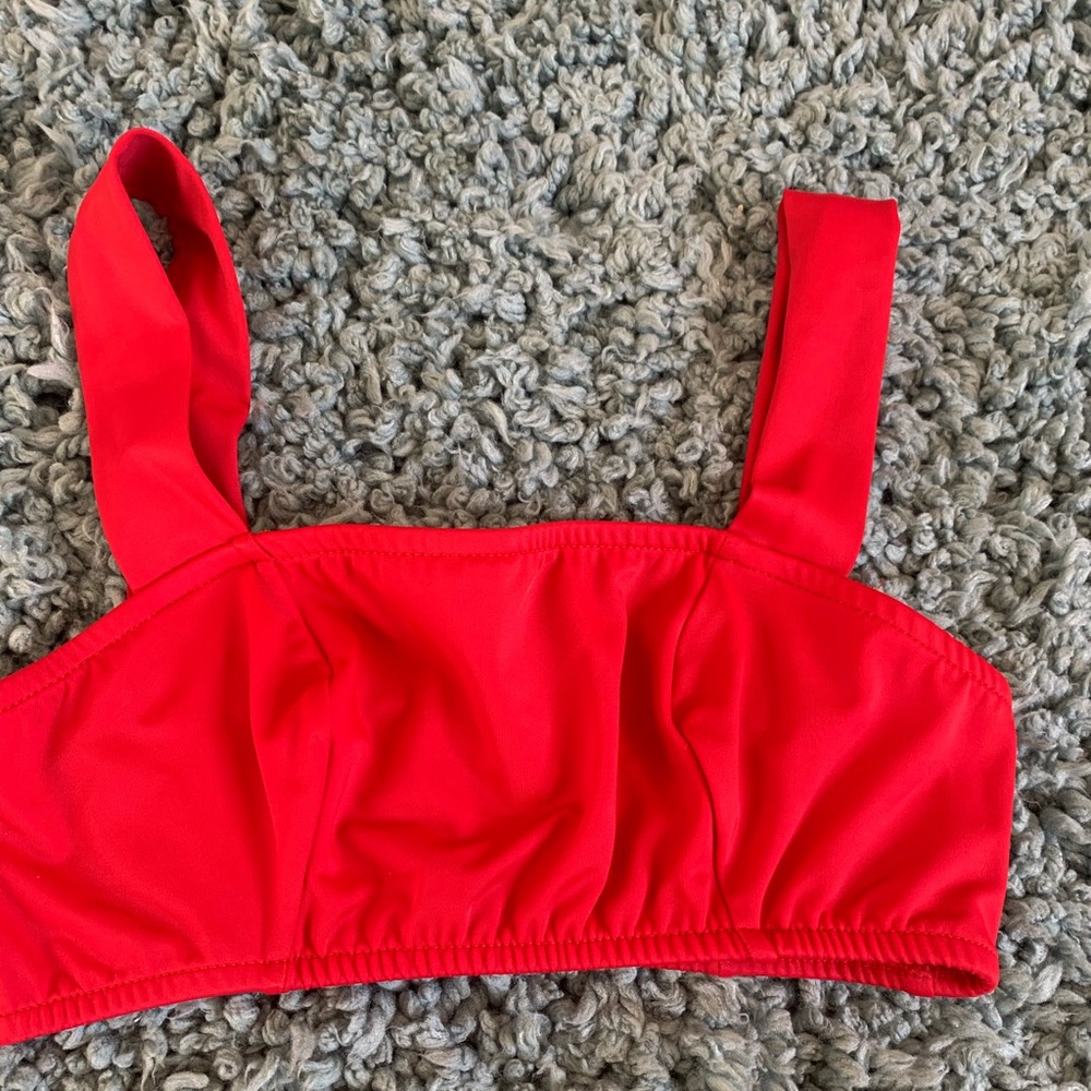 BRIGHT RED VENUS BIKINI TOP